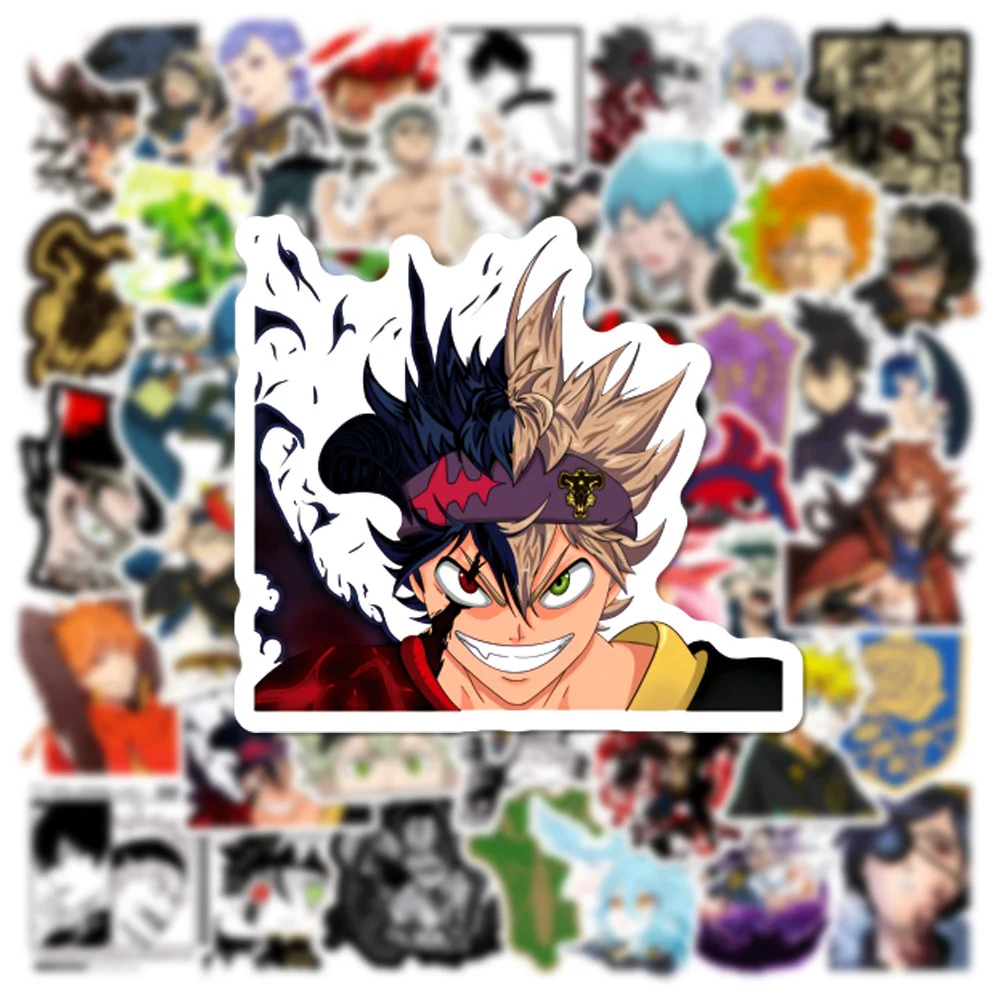 10/30/50pcs Black Clover Anime Asta Stickers Cool Cartoon Kid DIY Decals Toy Scrapbook Luggage Phone Waterproof Graffiti Sticker