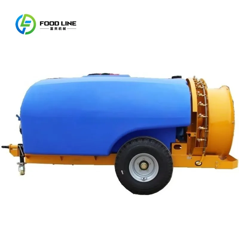 2000L Tractor Mounted Agricultural Mist Blower Sprayer Farm Crop Orchard High Efficiency  Plant Protection Machine