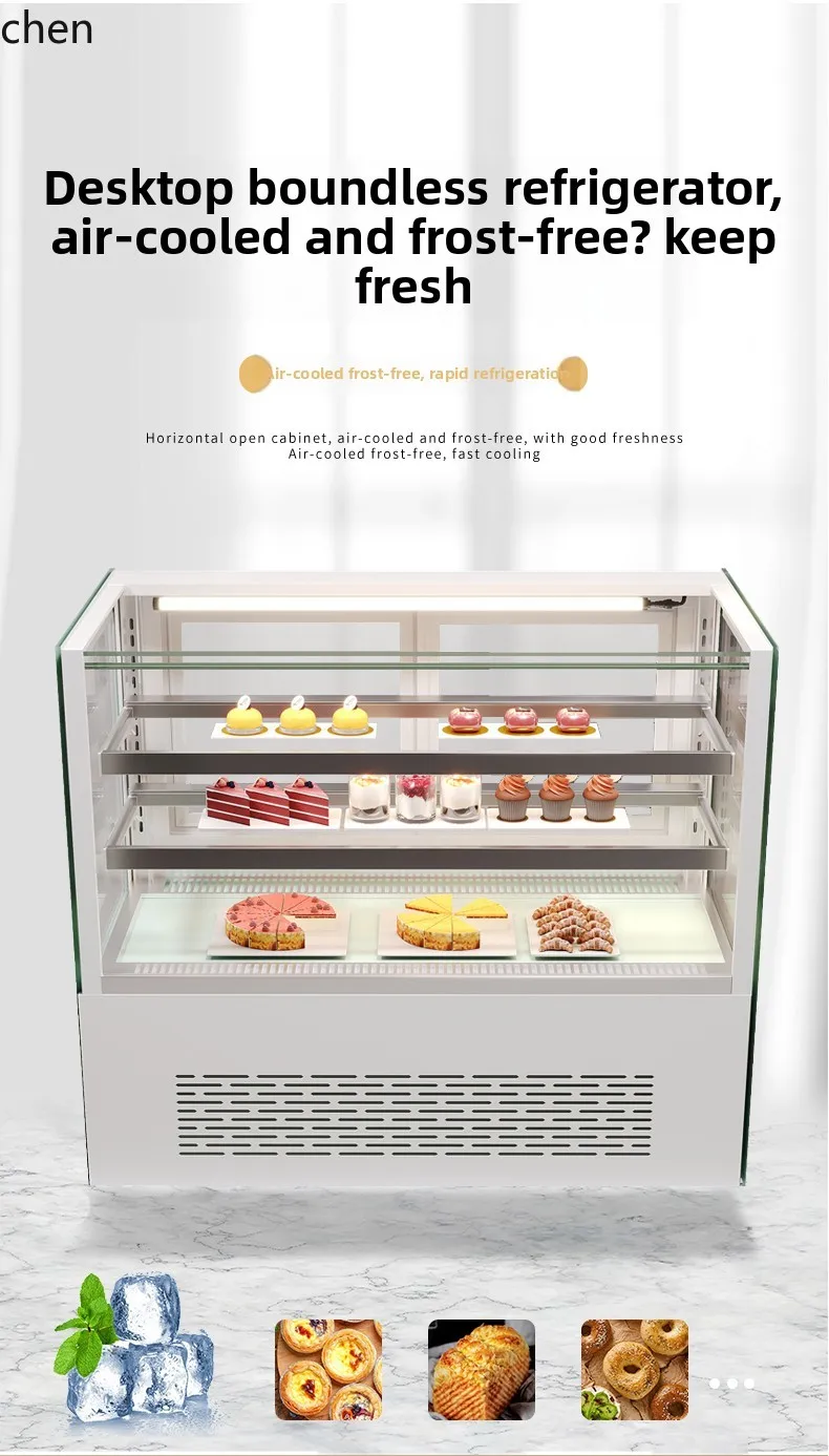 ZML Refrigerated Display Cabinet Desktop Small Air-cooled Frost-free Beverage Dessert Bar West Point Fresh-keeping Cabinet