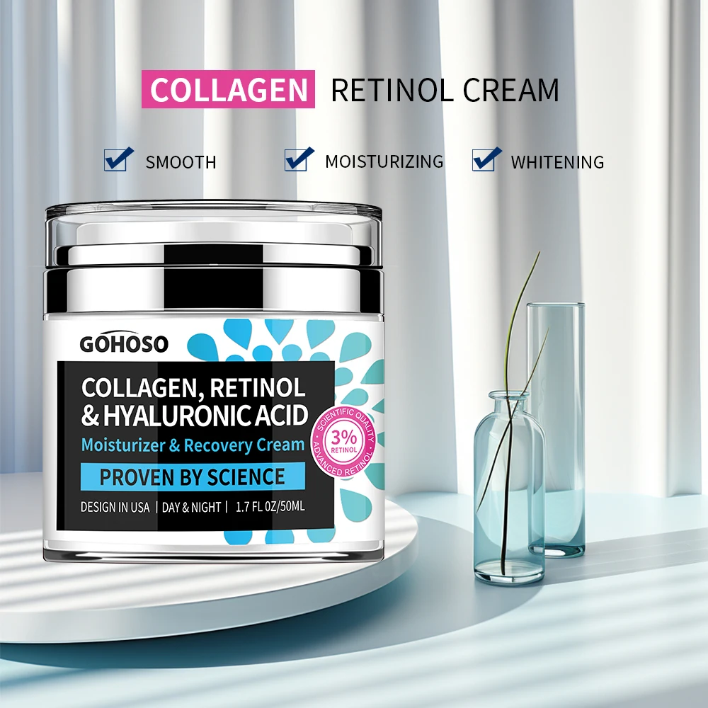 ENVISHA soins de la peau collagène rétinol acide hyaluronique crème pour le visage raffermissant blanchissant Anti-âge rides hydratant hydratant