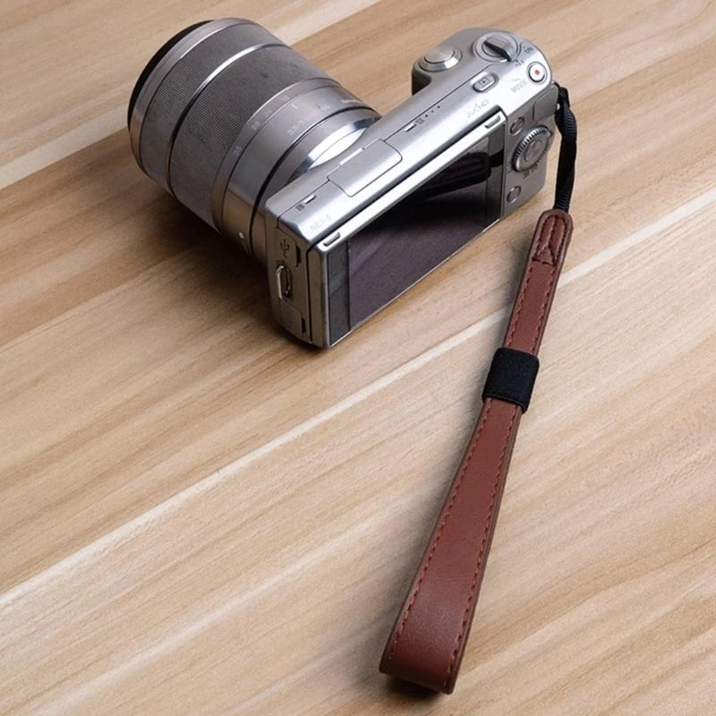 Camera Wrist Strap PU Leather Hand Grip Rope Belt Quick Release Connector SLR Camera Shoulder Strap Wristband for X100 