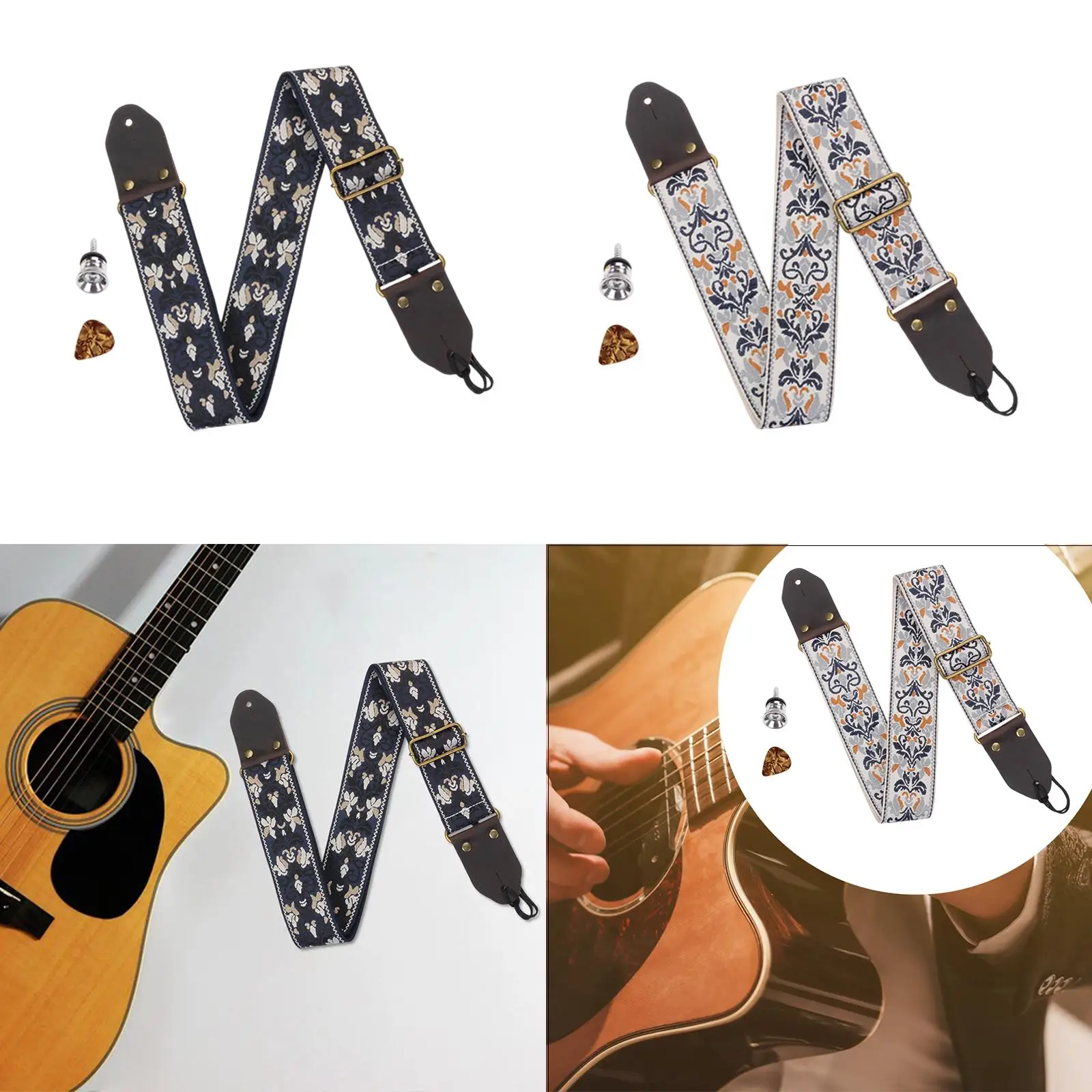 

Ремень для акустической гитары, ремень для бас-гитары электрогитары, портативный удобный инструмент премиум-класса, плечевой ремень,