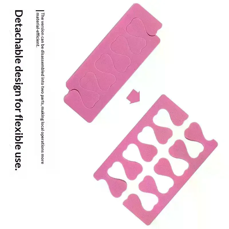2 Pairs Soft EVA Multicolor Toe Finger Separators Anti Smudge Design For Home Salon Manicure Pedicure Nail Art