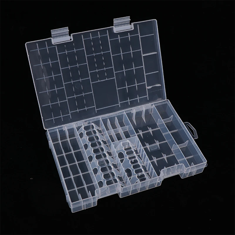 AA 40x AAA Hard Plastic Anti Impact Wear Resistant Storage Box Battery Case Practical Organizer Clear Inner Compartment Holder