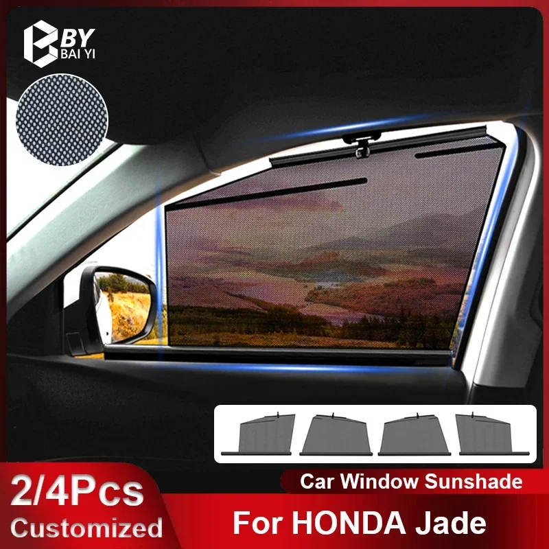 For HONDA Jade Car Lifting Window Sunshade Automatic Lifting Sun Shades Customizable Front Rear Windshield Protect Interior