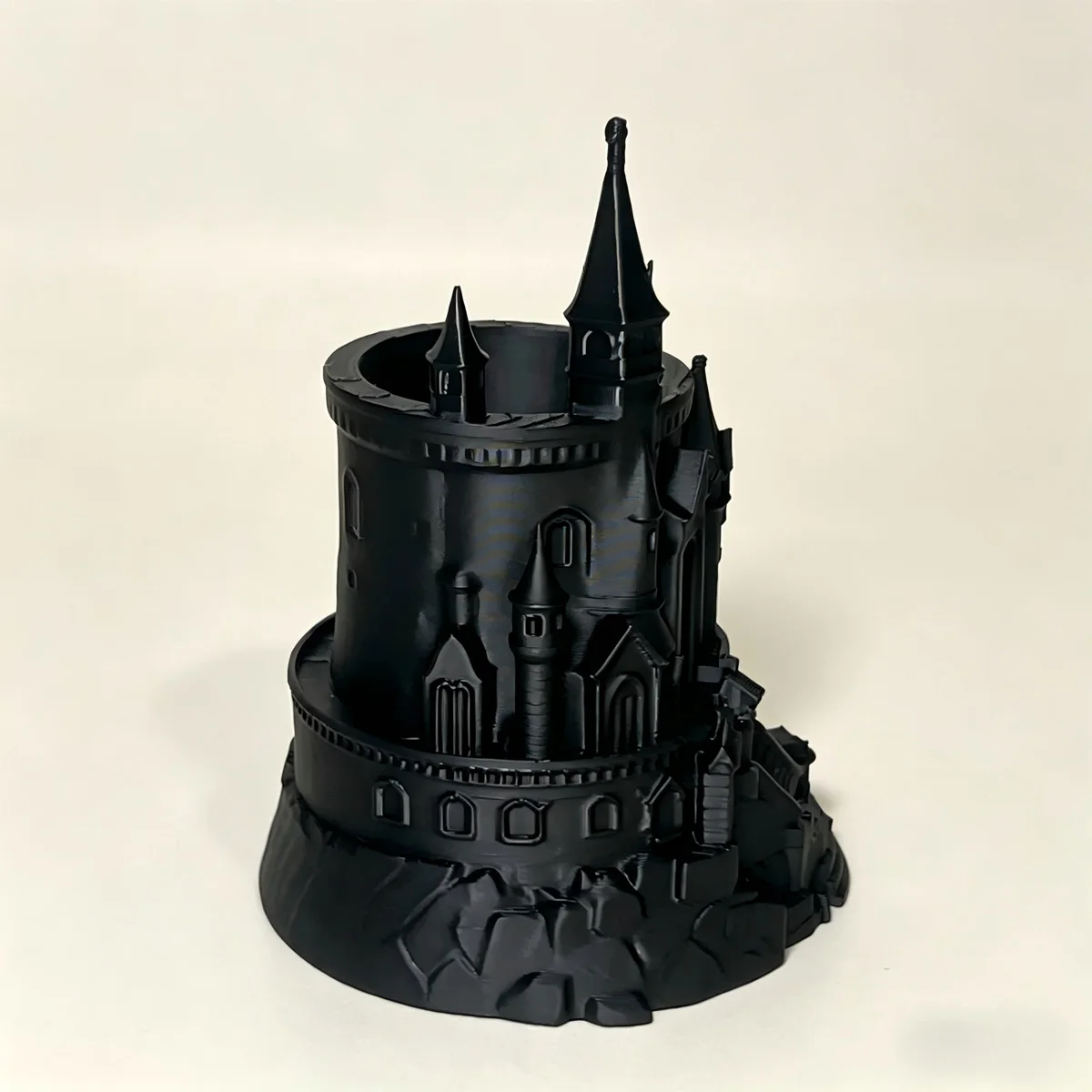 (9*6.8cm) 3D Printed Middle Age Magic Castle Creative Pen Holder Vintage Micro Landscape Castle Build Model Pen Stand Ornaments