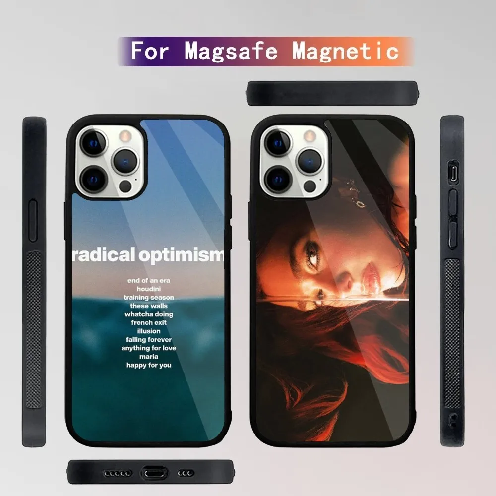 D-Dua R-Radical Optimism L-L-Lipa Phone Case For iPhone 15,14,13,12,11,Plus,Pro,Max Mini Magsafe Magnetic Wireless Charging