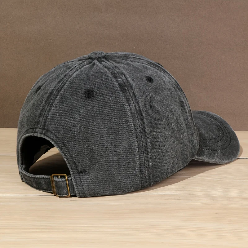 Fashionable "It'S Fine, I'm Fine" Cat Graphic Washed Baseball Cap Adjustable Fit, Lightweight & Durable, Perfect for Outdoor S