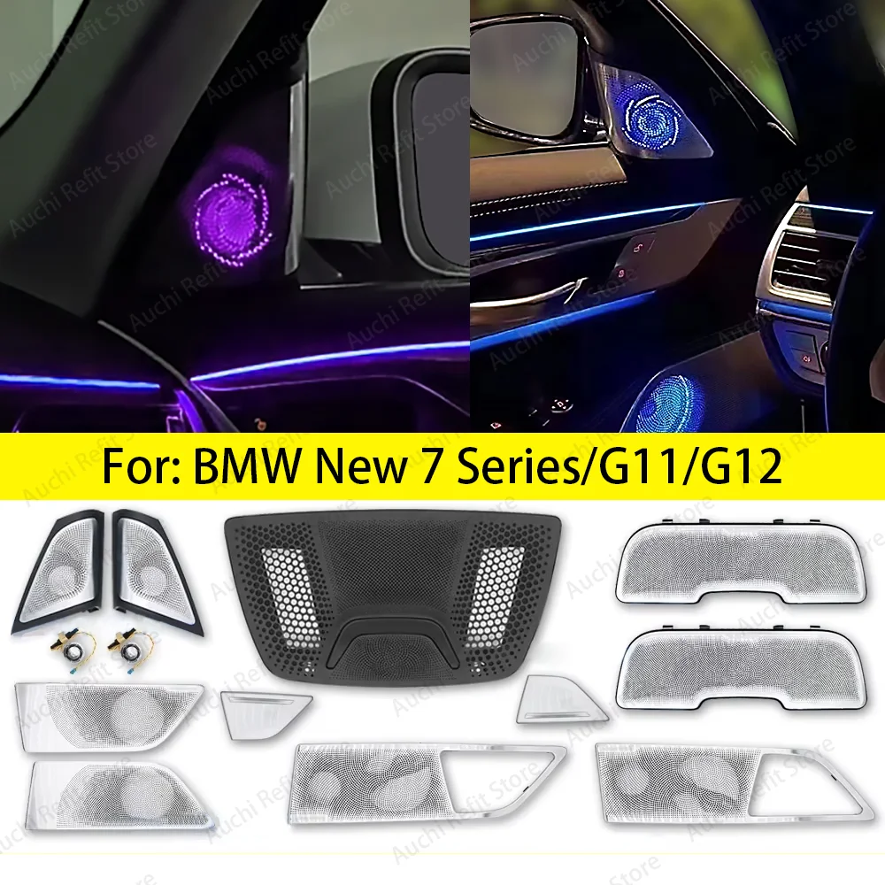 

11 Colour LED Speaker Cover For BMW New 7Series G11 G12 Car Midrange Tweeter HiFi Music Stereo Horn Ambient Light Decorate Refit