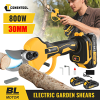 CONENTOOL 21V Brushless Electric Scissors Pruner 30mm 800W Cordless Pruning Shear Garden Pruning Tool For Makita 18V Battery Pin
