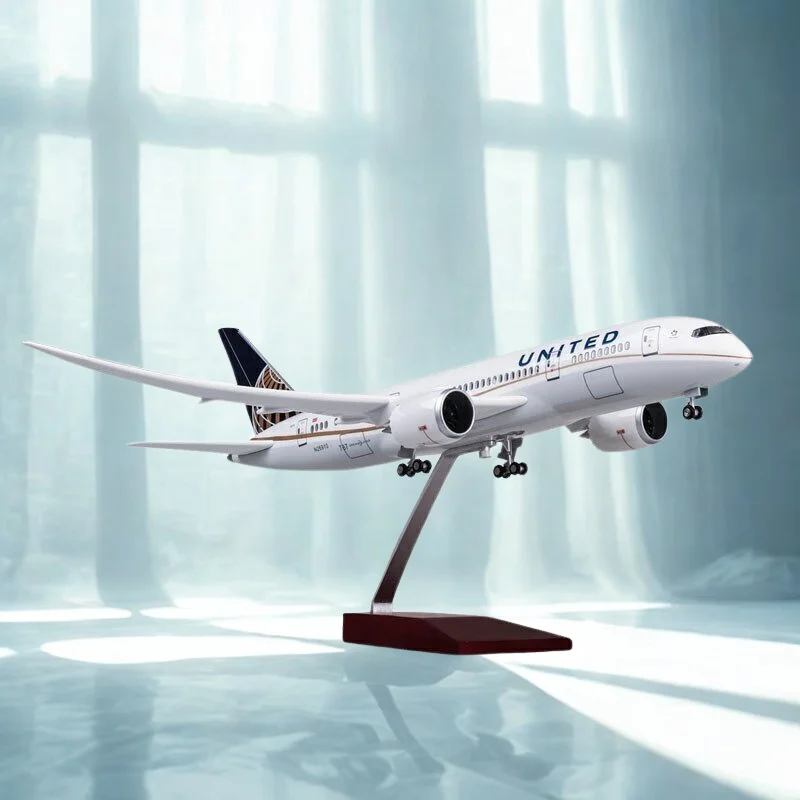 

United B787 Airplane Aviation 47cm Resin Aircraft Replica Model Miniature Plane Aircraft Display Collectible Plane w Wheels Land
