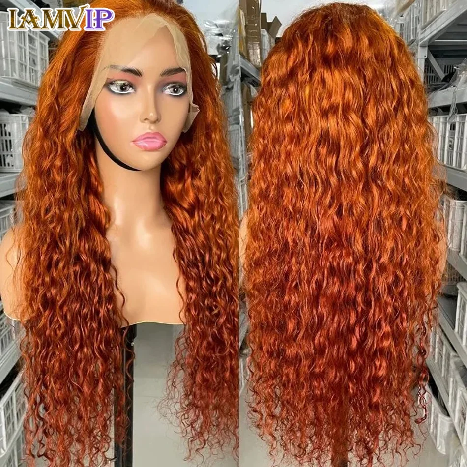 

Orange Ginger 13x6 13x4 Inch Hd Deep Wave Front Wigs 30 Inch Colored Curly Human Hair Wigs Remy Lace Frontal Wig Trend