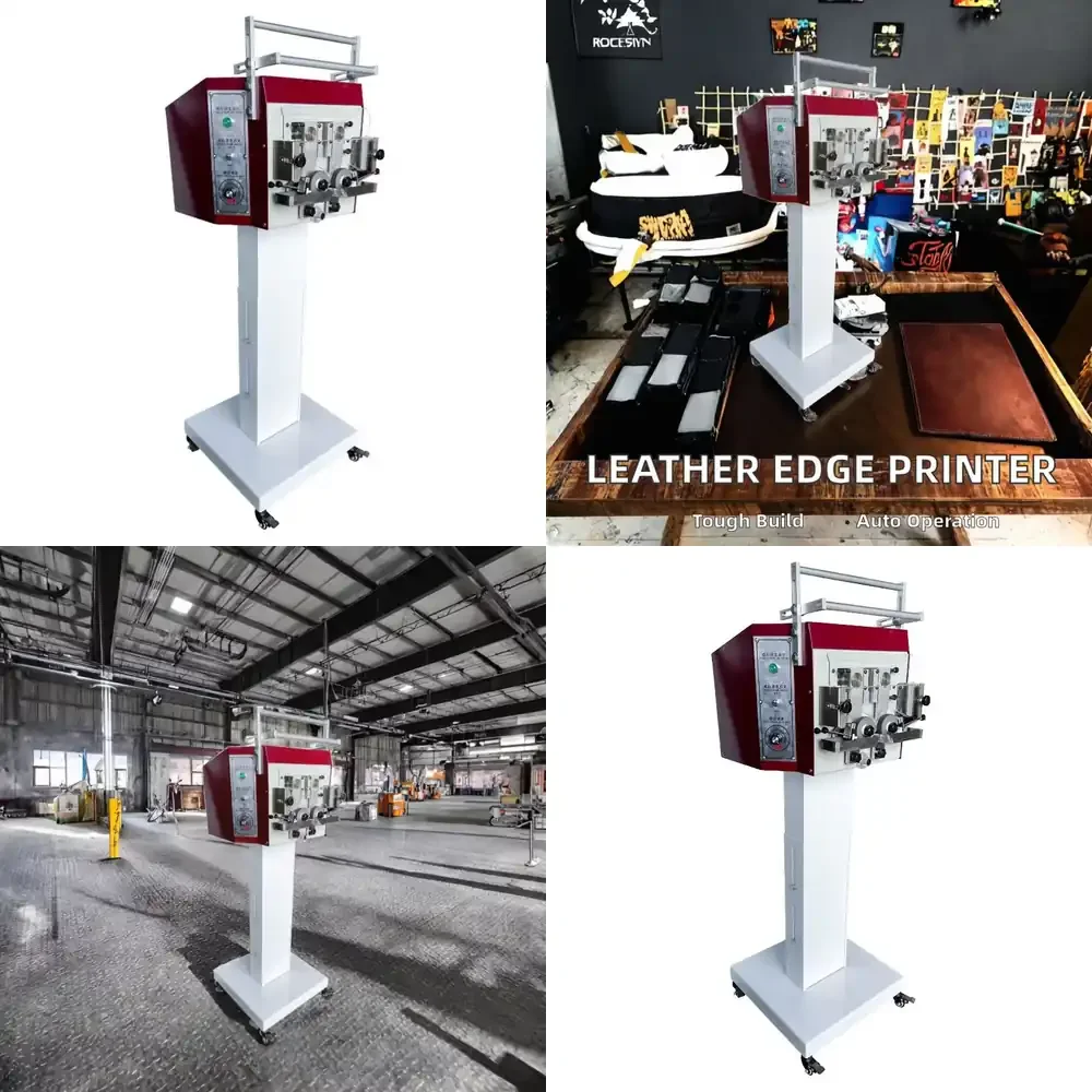 

Automatic Double Sided Leather Edge Inking & Printing Machine New Condition Belt Coloring Device