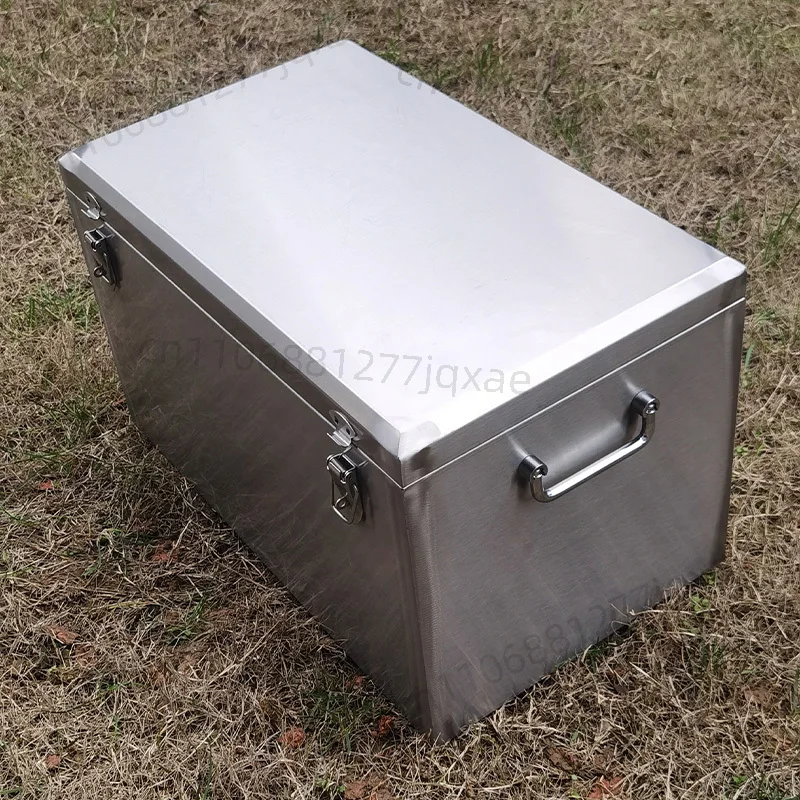 

304 stainless steel hardware toolbox Industrial grade portable custom storage box Auto repair household storage box