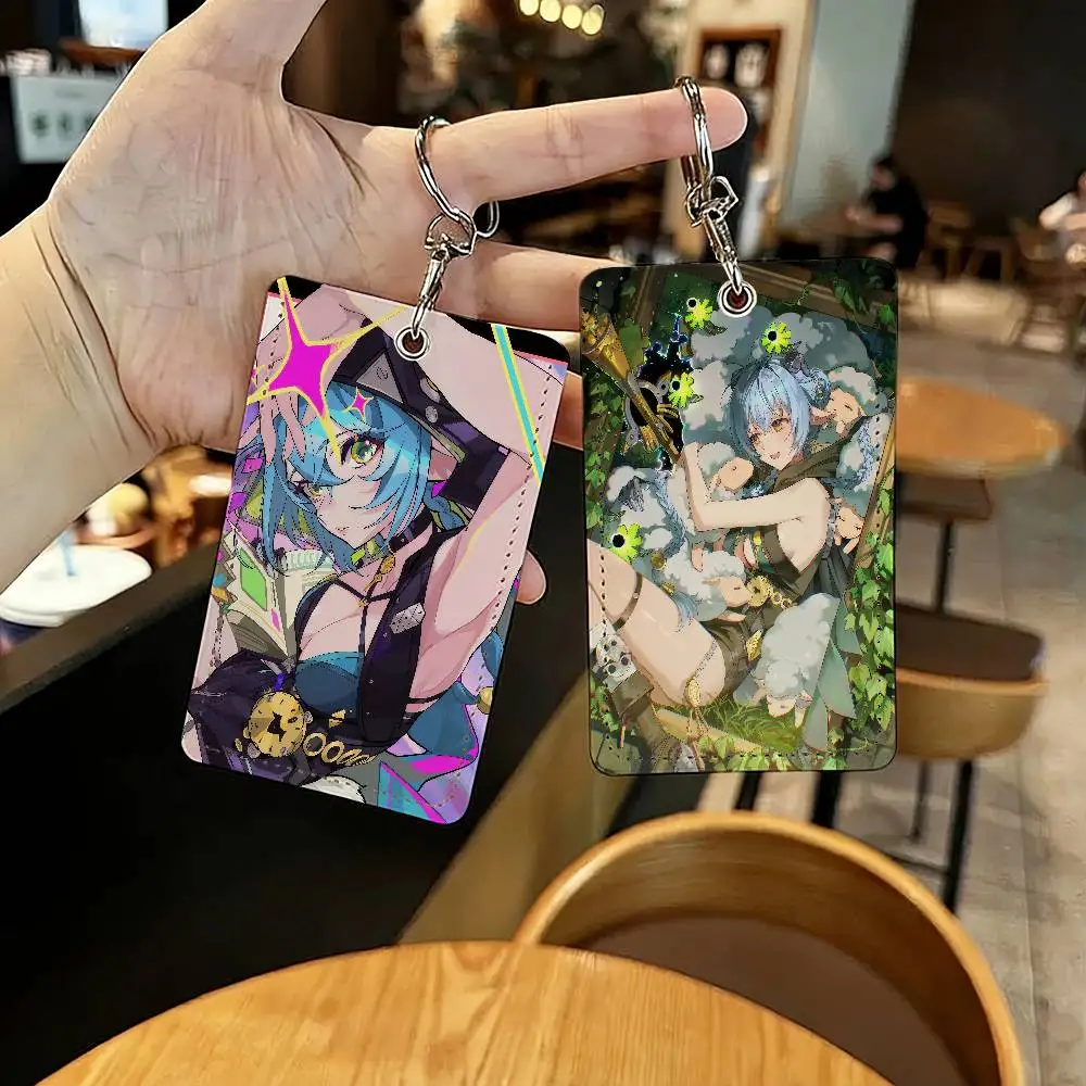 Lucia Elowen Zenless Zone Zero Card Holder Keychain Key Ring Door Lock Access Protective Case For Security Gift