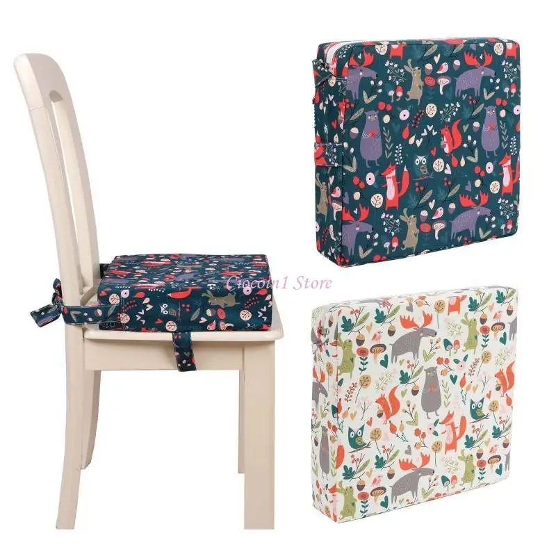 Y1UB المحمولة وسادة كرسي مرتفع الداعم السفر غرفة الطعام قابل للتعديل انفصال قابل للغسل رشاقته الإسفنج وسادة مقعد للأطفال