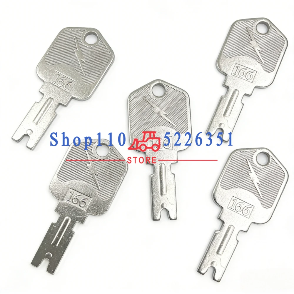 10/5/3/1PCS 166 Forklift key for Pollak Clark Yale Hyster For Komatsu Mustang Gradall Gehl for Daewoo Doosan A214062 5133504