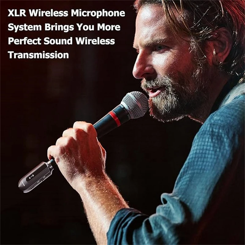 محول ميكروفون لاسلكي UHF ، جهاز إرسال واستقبال XLR للميكروفون الديناميكي ، مستقبل الجيتار ، تكييف الإرسال