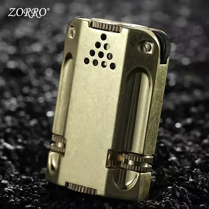 ZORRO creativo doble muela Ker osene encendedor antorcha antigua Retro encendedor a prueba de viento pequeño regalo para hombres gran oferta