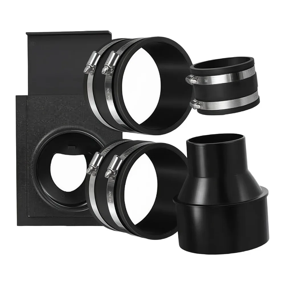 Woodworking Dust Hose Interface Kit Including 4-Inch Sliding Damper 4-Inch to 2-1/2-Inch Reducer and Three Connectors