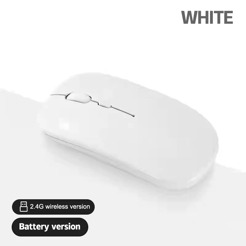 Портативная беспроводная мышь, совместимая с Bluetooth, 2,4 ГГц, два режима, компьютерная беспроводная мышь, Бесшумная для ПК, Xiaomi Pad, ноутбука, Macbook