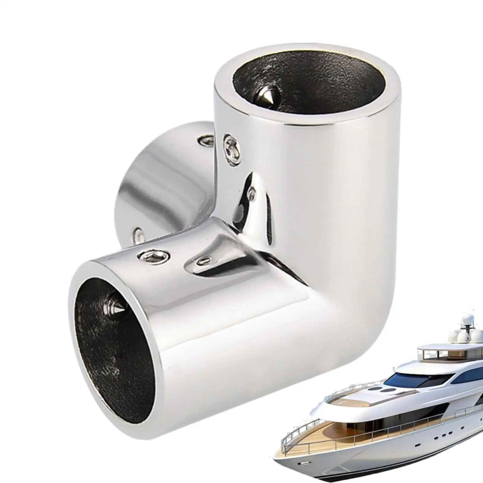

Marine Handrail 3-Way Connector 3 Way Stainless Steel Mirror Polished Accessories Boat Corner Tee For Ship Guardrails Yacht
