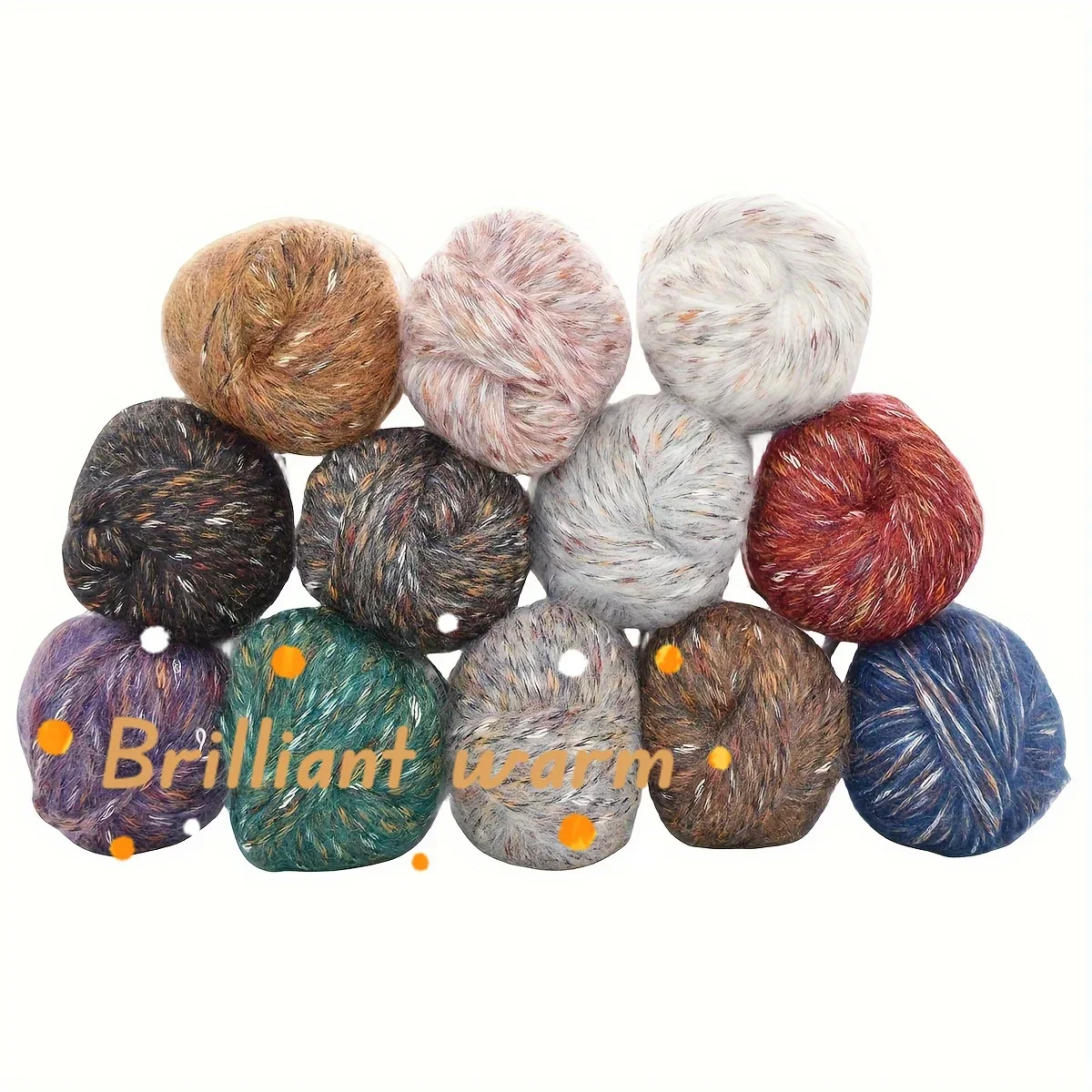 50g Colorful Alpaca Yarn, 25.00% Alpaca Thick Crochet Wool Yarn, Winter Hand-woven Crochet Hat Jacket Scarf Bag Sweater Thread