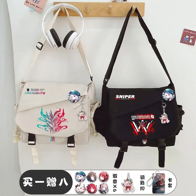 Anime Arknights Skadi Muelsyse mudruck borsa a tracolla Cosplay borsa a tracolla per studenti sport Crossbody zaino Messenger Bag