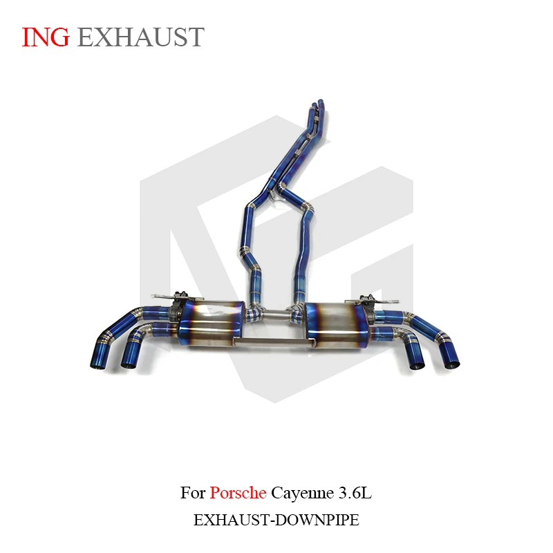 

ING Electric Remote Valve Exhaust Titanium Alloy Catback for Porsche Cayenne 958.1 3.6L 11-14 Performance Muffler System