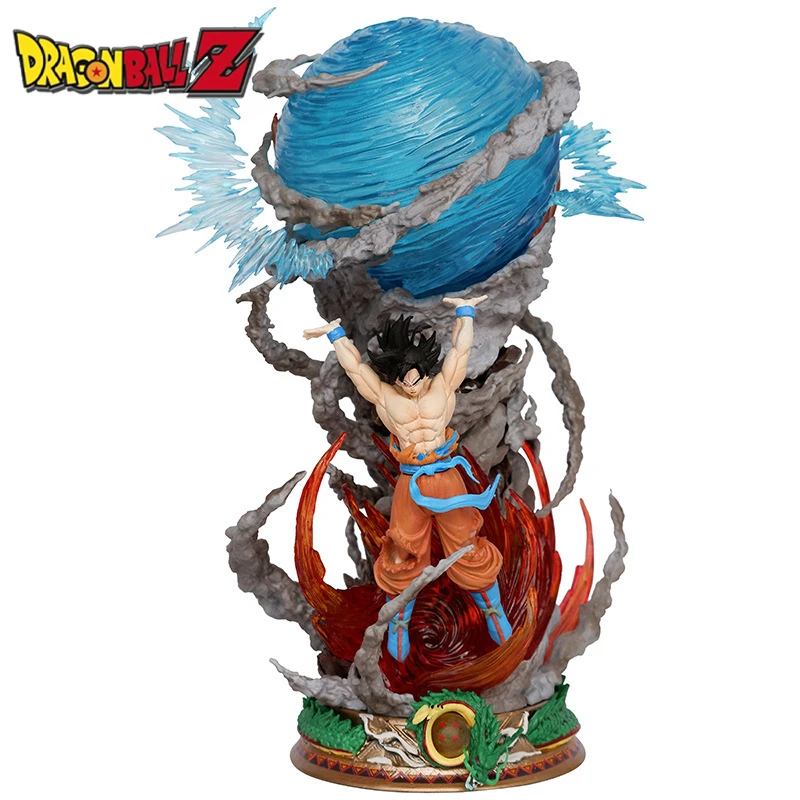 

25cm Son Goku Dragon Ball Anime Figure Super Genki Bomb Luminous Figures Gk Figurine Pvc Statue Model Doll Collectible Toy Gifts