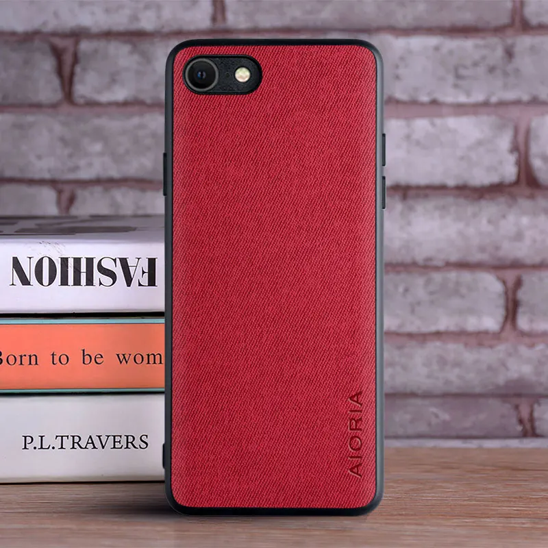 สําหรับiPhone SE 2022 2020 SE 3 2 6 6S 7 8 Plus X XR XS Max coqueหรูหราสิ่งทอหนังสําหรับIphone Se 3 กรณีFunda capa