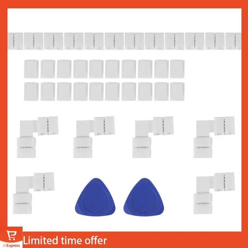 Fresh LED Light Strip Connectors 4 Pin RGB LED Lights Connectors,Gapless Connectors,L Shape Connectors For SMD 5050 LED Strip