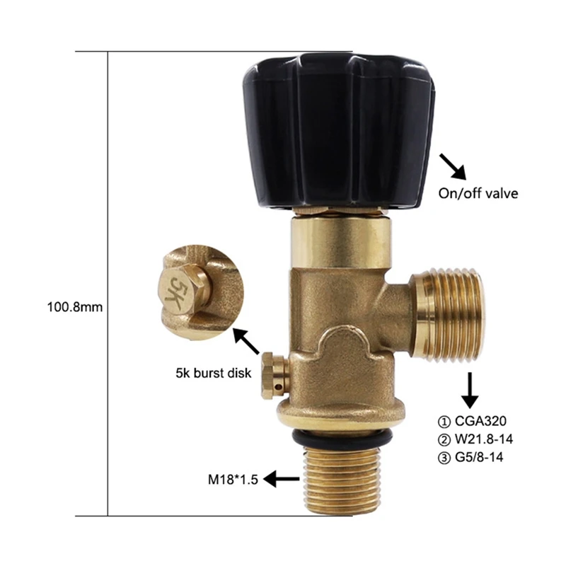 GAS REGULATOR For CYLINDER ARGON CO2 With Thread M18X1.5