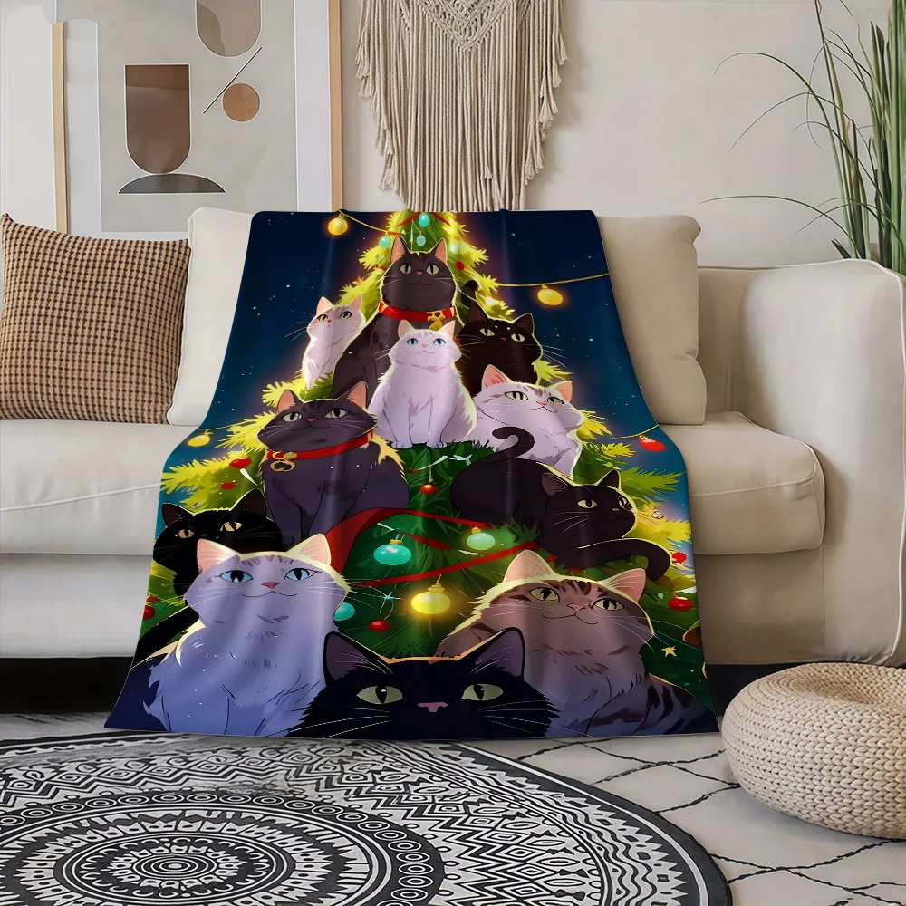 1pc feestelijke kattenkerstboo - Christmas Throw Blanket recensie en prijs