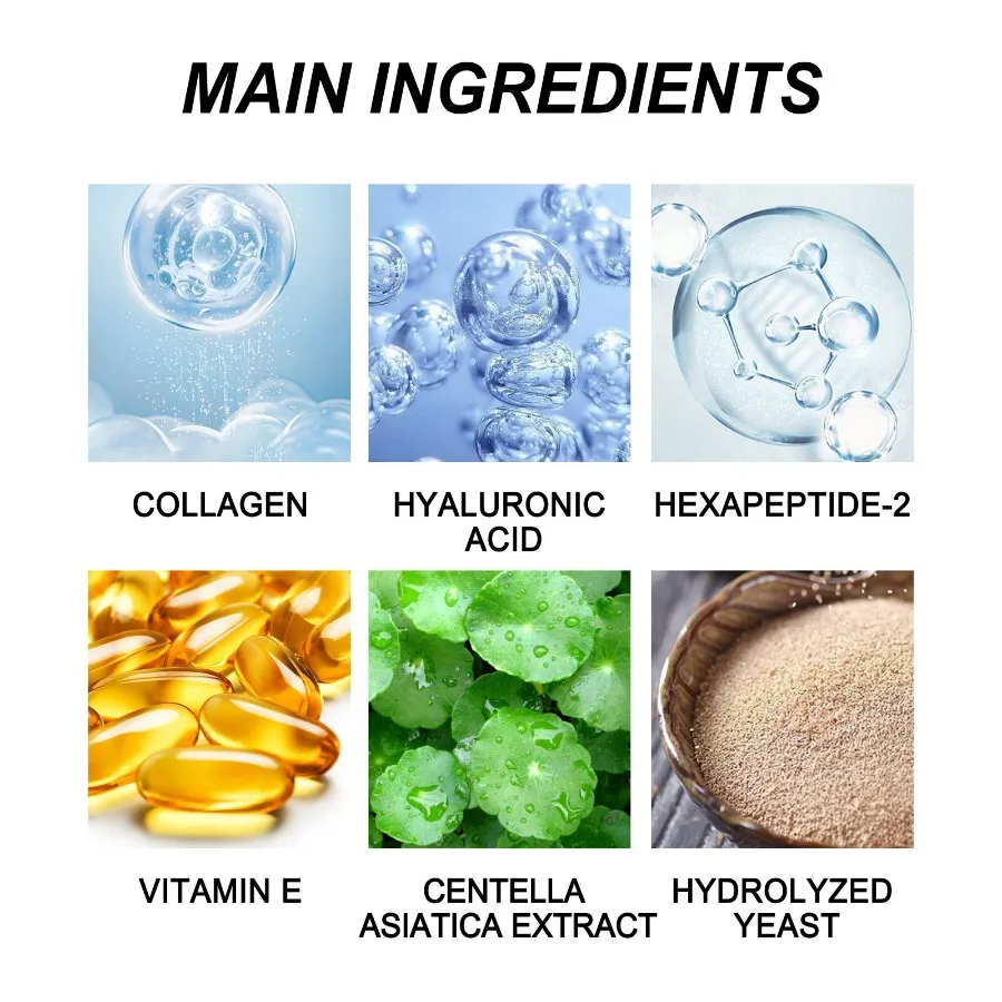 OUHOE 加水分解コラーゲン アイマスクは、目の周りの肌に潤いを与え、潤いを与え、隅の小じわを軽減します。
