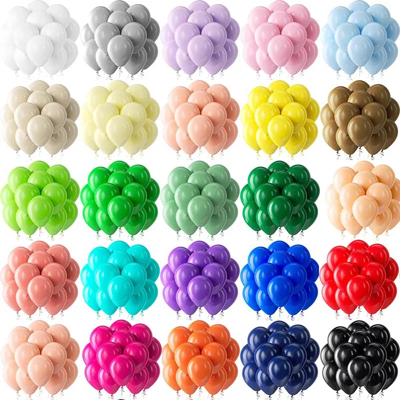 Ballon Pastel bleu rose vert blanc jaune, décoration de fête d'anniversaire de mariage, 5 10 12 pouces, Ballon coloré en Latex, décor de réception-cadeau pour bébé