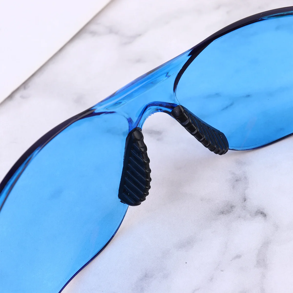 

1pc Unisex Outdoor Goggles Uv Protective Glasses Spittle Baffle Wind Dust Resistant Cycling Eyewear For Men Women Black Blue