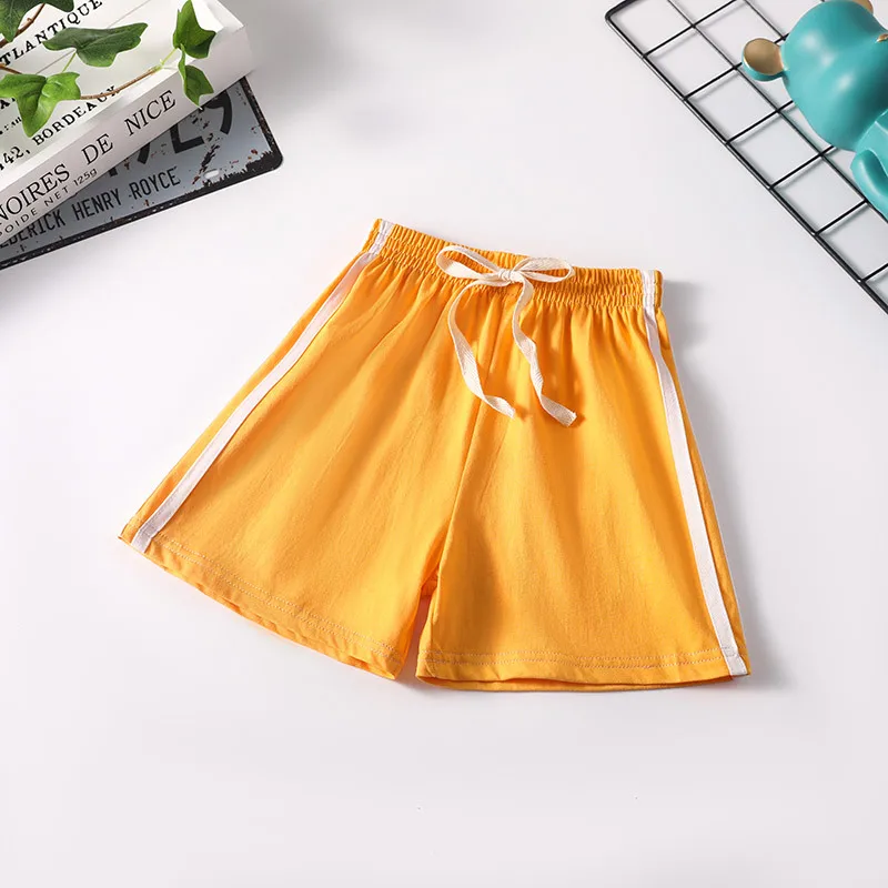 Summer Baby Boy Clothes Children Girls Side Stripe Shorts Kid Cotton Fashion Sports Bottom Casual Jogging Shorts