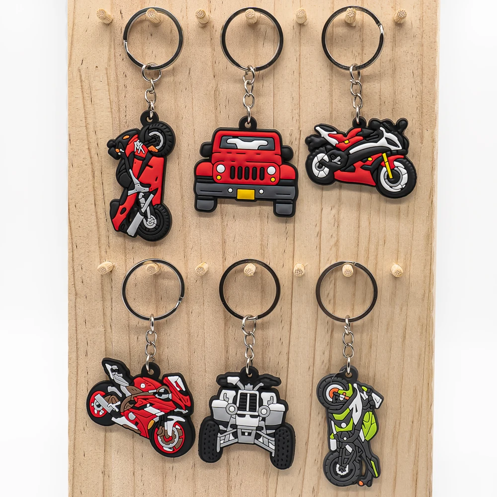 1PCS 2023 New Arrival Fashion Keyring Cartoon Motorcycle Keychain Fit Women Men Bags Creative Car Keys Accessories Pendant Gifts