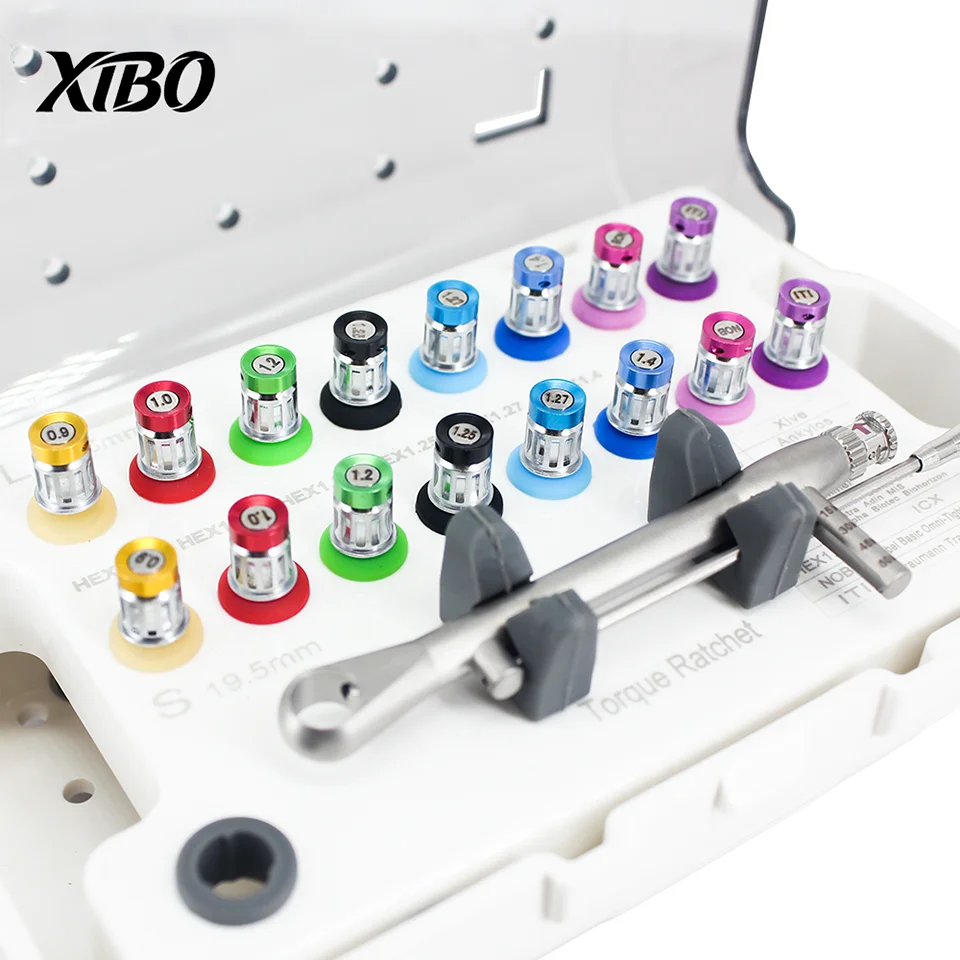 XIBO Dental Implant Restoration Tool Kit Medical Grade Stainless Steel Color Coded for Precision 20mm/25mm Options Easy to Use