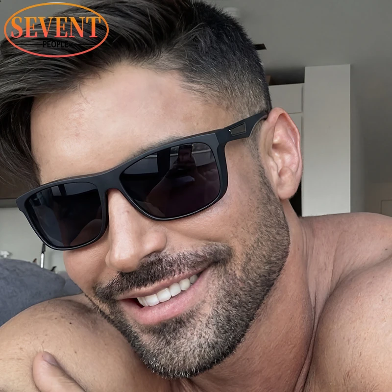 خمر الاستقطاب مستطيل فاسق النظارات الشمسية الرجال 2025 العلامة التجارية الفاخرة العصرية في الهواء الطلق القيادة نظارات شمسية للذكور ظلال كلاسيكية #2