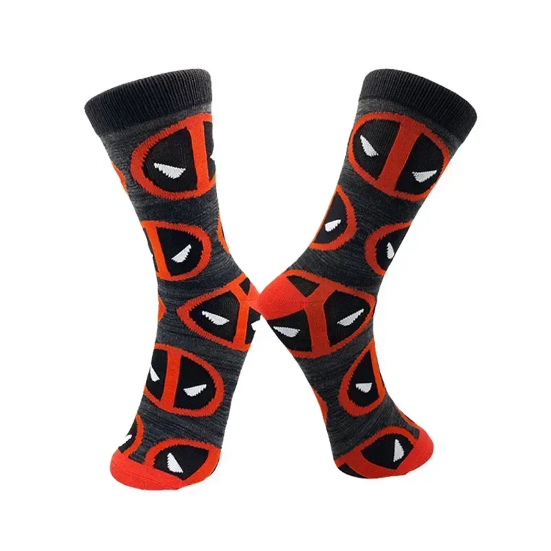 Superhero Deadpool Socks Adult Wade Winston Wilson Anime Fashion Stocking Cosplay Prop Accessories Cotton Socks Halloween Gifts