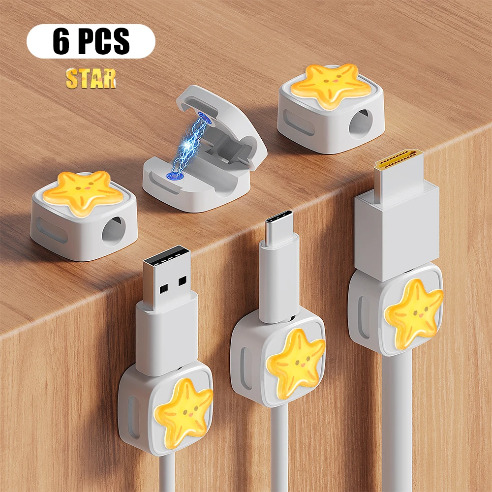 【SKY STAR】DIY Accessories Mini Cable Winder Organizer USB Charging Cable Clips Desk Tidy Organiser Wire Cord Holder Protectors