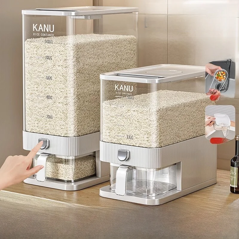 

Kitchen Rice Storage Box Moisture Proof Bug Proof New 2025 Home Use Rice Barrel Plastic Material Nordic Sle Rice Tub