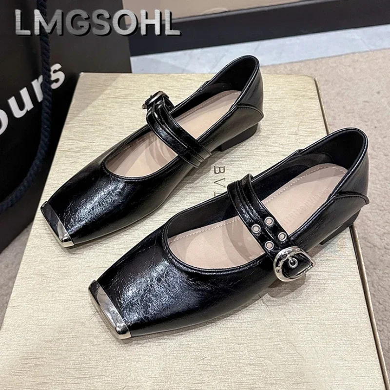 

Flats Square Toe Women Sandals Casual Loafers Summer New Shoes Ballet Dance Marie Janes 2025 Elegant Dress Party Woman Zapatos