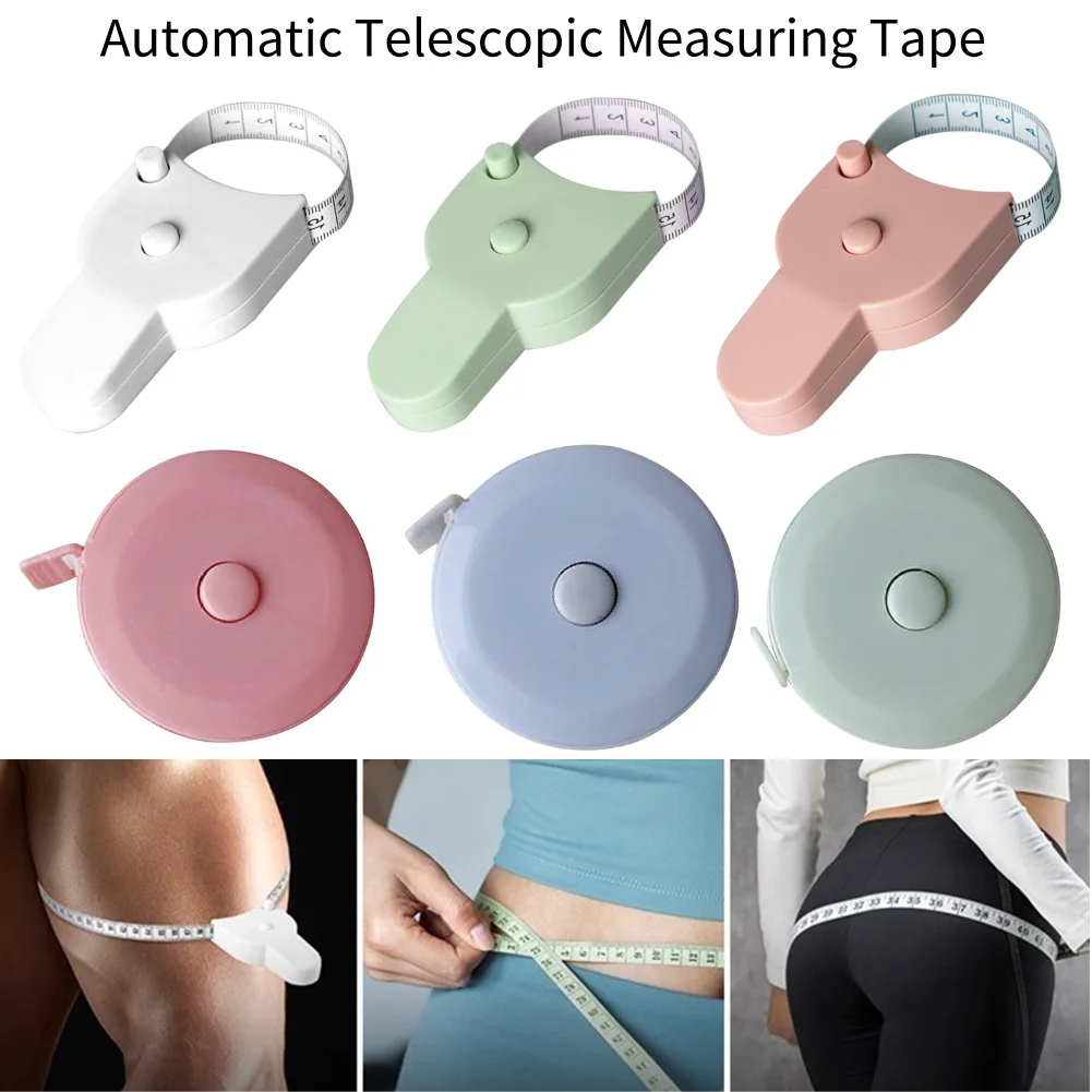 150 Cm Body Measuring Tape Self-Tightening Measure Ruler for Tailor Sewing Handcrafts Clothes for Body Measurement & Weight Loss