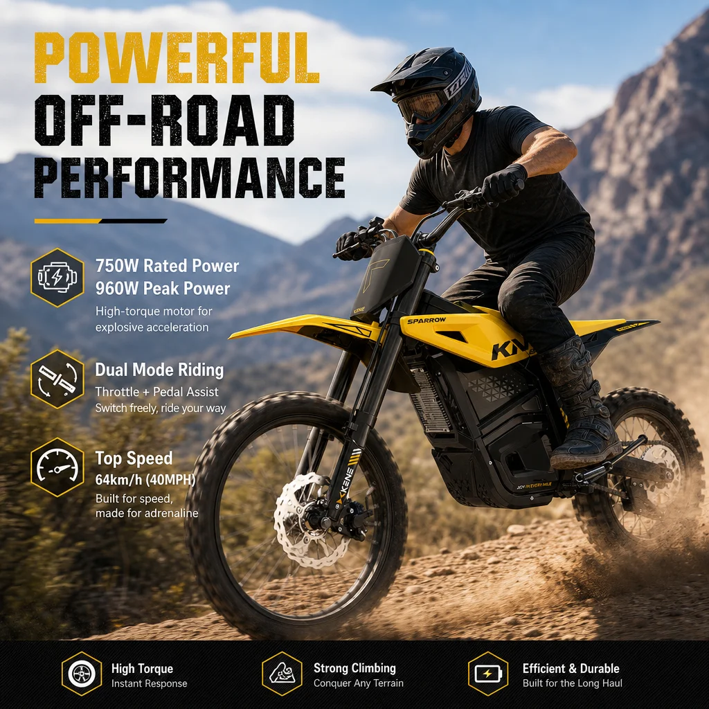 LIKE BIKE Fat Tire Electric Bike for Adults, 750W Rated 960W Peak Motor, 26*4.0 Snow Fat Tire E‑Bike with Shimano 7‑Speed for Off‑Road Adventure