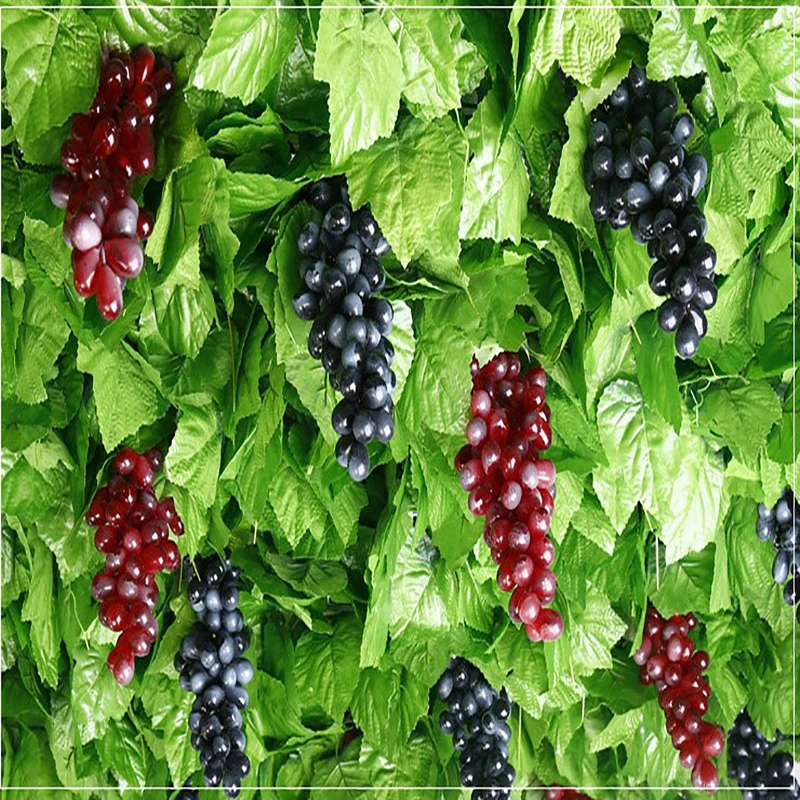 Black Red Green Purple Artificial Grapes Home Garden Bedroom Living Room Decoration Fake Fruits Wedding Birthday Party Supplies