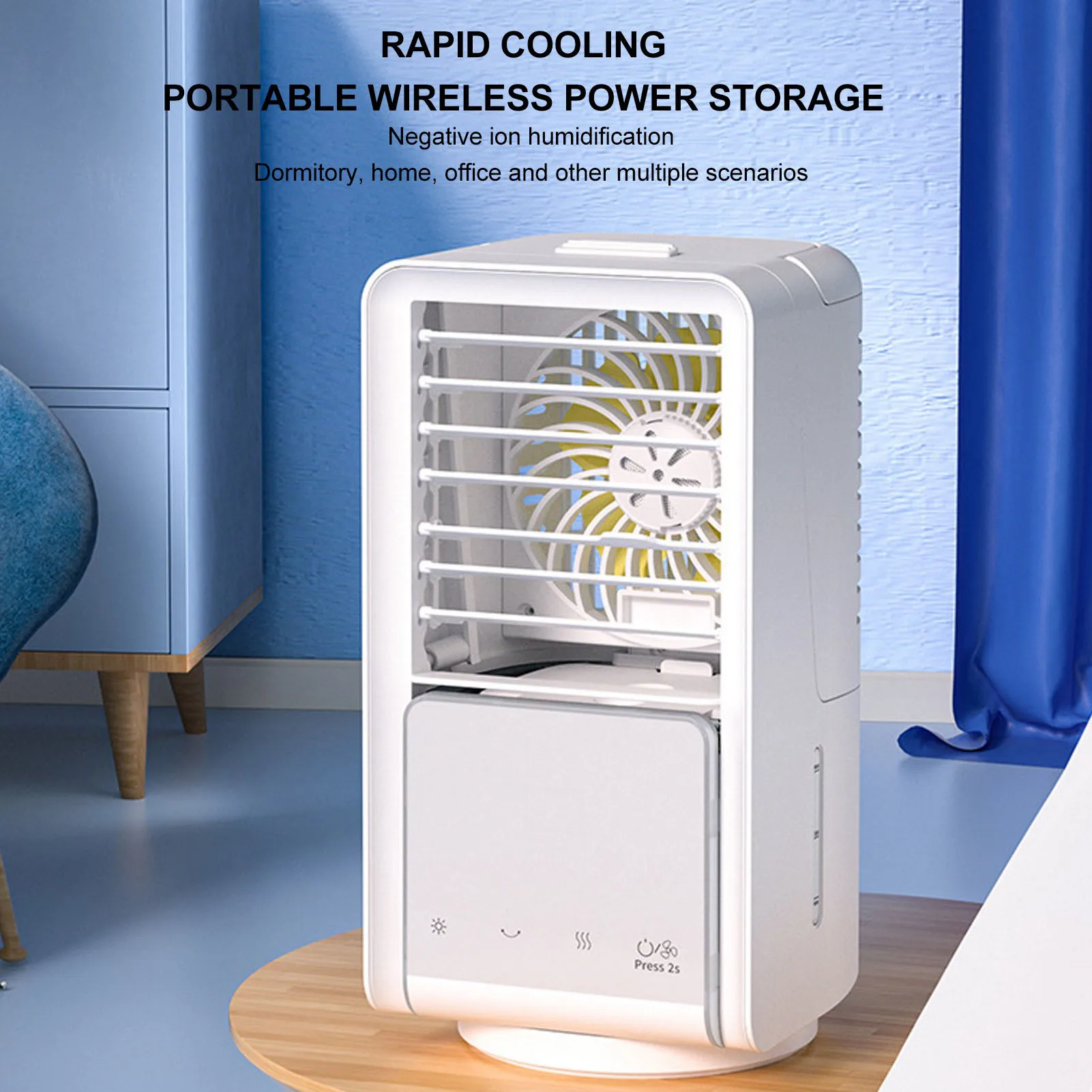 Mini Air Conditioner Portable Mini Air Conditioner Air Cooler Outdoor USB Charging Fan Air Cooler Left Right Oscillating Head