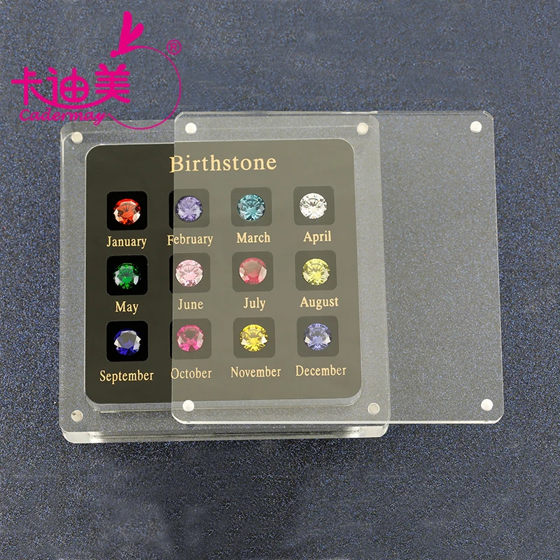 Jewelry Diamond Color Series Scale Master 12 Birth Stones  Synthetic Zircome Jewelry Tools Display